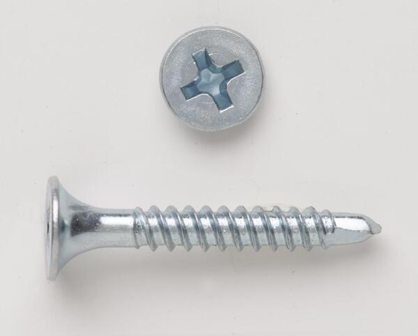 1DTJ #6 X 1 BUGLE HEAD PHILLIPS SELF DRILL SCREW ZINC PLATED